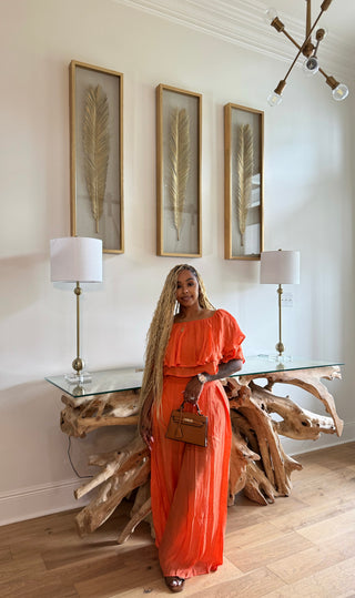 Sea Breeze Pant Set - Orange