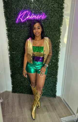 Mardi Gras Stretch Tube Top