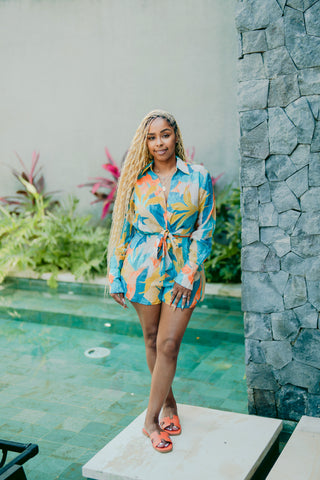 Garden Whimsy Romper - Yellow
