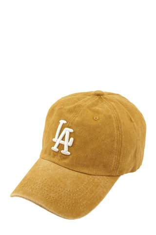 LA 3D Embroidery Pigment Baseball Cap